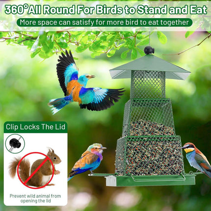 Outdoor Hanging Bird Feeder Durable Garden Feeder for Wild Birds Easy to Use