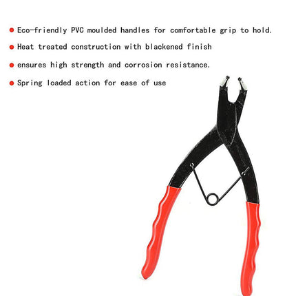 Spring Long Nose 90 Degree Bent Retaining Snap Ring Plier Clip Circlip Removal Tool