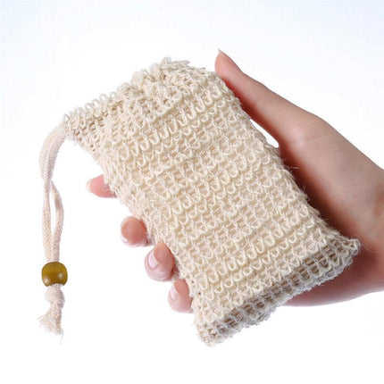 1/2/4/8X Flax Soap Exfoliating Bags with Foaming Net & Drawstring