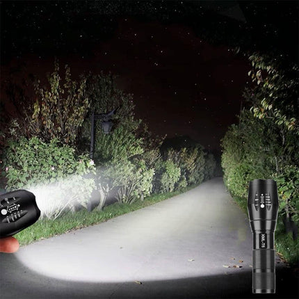 2X Powerful 900LM Tactical 5 Mode Zoom Flashlight LED Focus Torch