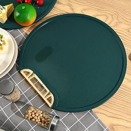 Round Green Plastic Kitchen Chopping Board Household Food Cutting Board Tool