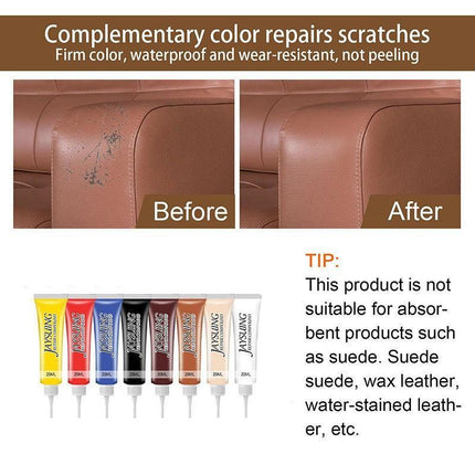 Advanced Leather Repair Gel Kit Filler Restore Car Seat Sofa Scratch Rips Holes - Aimall