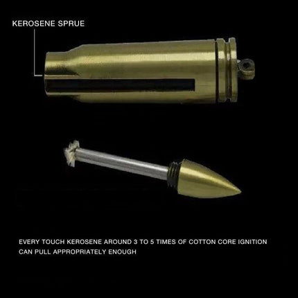 Waterproof Fire Starter Lighter Match Keychain Survival Camping Metal Bullet Au - Aimall