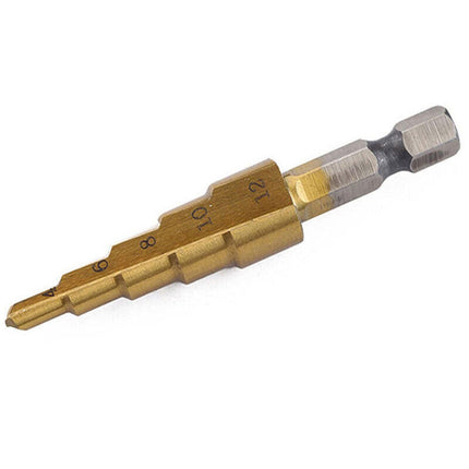 3X Large HSS Steel Step Cone Drill Titanium Bit Set Hole Cutter 4-12/20/32mm