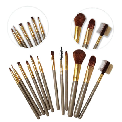 12pcs Makeup Brush Set Foundation Blush Eyeshadow Lip Eyebrow Kit with Box
