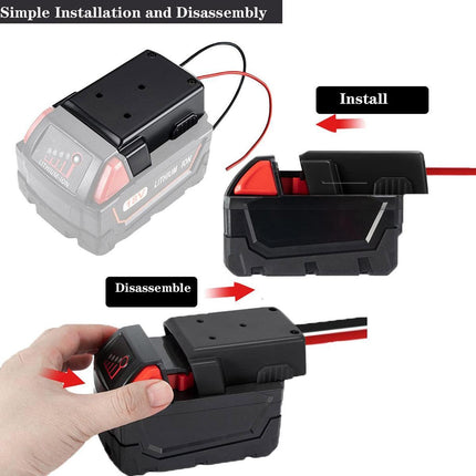 Diy For Milwaukee M18 Xc 18V Diy Project Battery Adapter/Base Power 2 Wirings