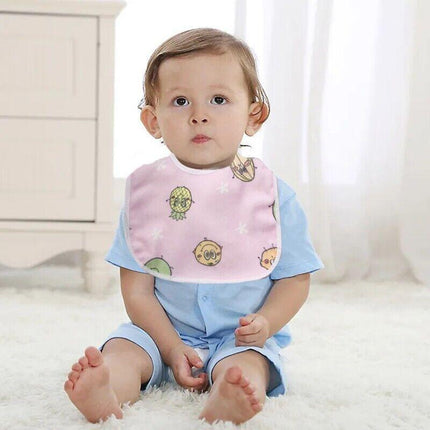 3X Baby Bibs Set Waterproof 100% Cotton Soft Kid Boy Girl Gift Adjustable 0-1yr - Aimall