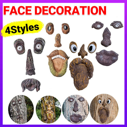 Old Man Tree Hugger Garden Peeker Yard Outdoor Sculpture Whimsical Face Decor