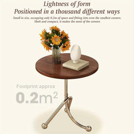 Vintage Style Round Side Table Small Accent Table for Living Room Bedroom Use