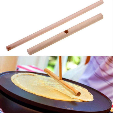 1/2X DIY Wood Spreader Stick for Crepe Pancake & Pita Batter - Aimall