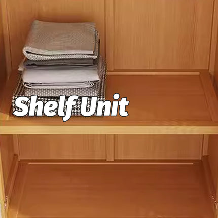 Minimalist Wardrobe with Doors Bamboo Durable for Bedroom Clothes Storage Use