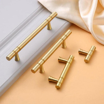 6 Sizes Cabinet Door Handle Wardrobe Drawer Pull Simple Gold Furniture Hardware