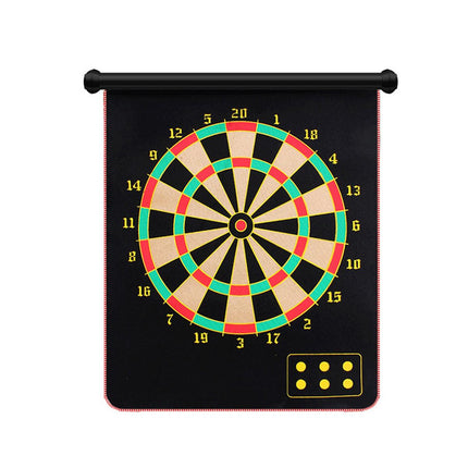7PCS Double Sided Dart Board Game Set with Safe Tips for Indoor Fun