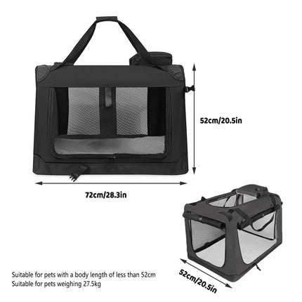 Foldable Pet Carrier Soft Crate Dog Cat Travel Kennel Portable Cage Large Size