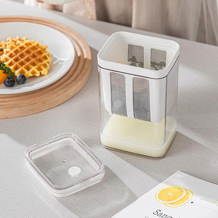 1100/1800ml Yogurt Whey Strainer with Stainless Steel Mesh for Yogurt Making Use