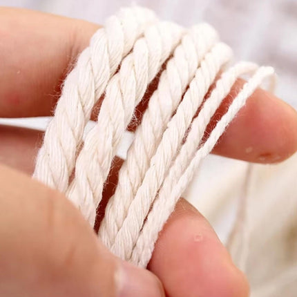 Cotton Rope Macrame Cord 1-12mm DIY Craft Tapestry Binding Decorative String