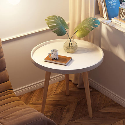 Simple Round Side Table Coffee Table for Living Room Sofa Side Space Saving