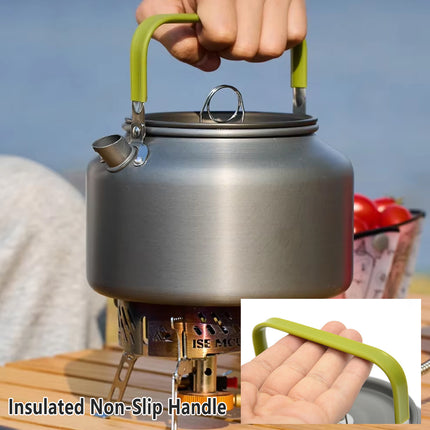 1.2L Outdoor Teapot Camping Hiking Portable Aluminum Kettle Coffee Pot Travel