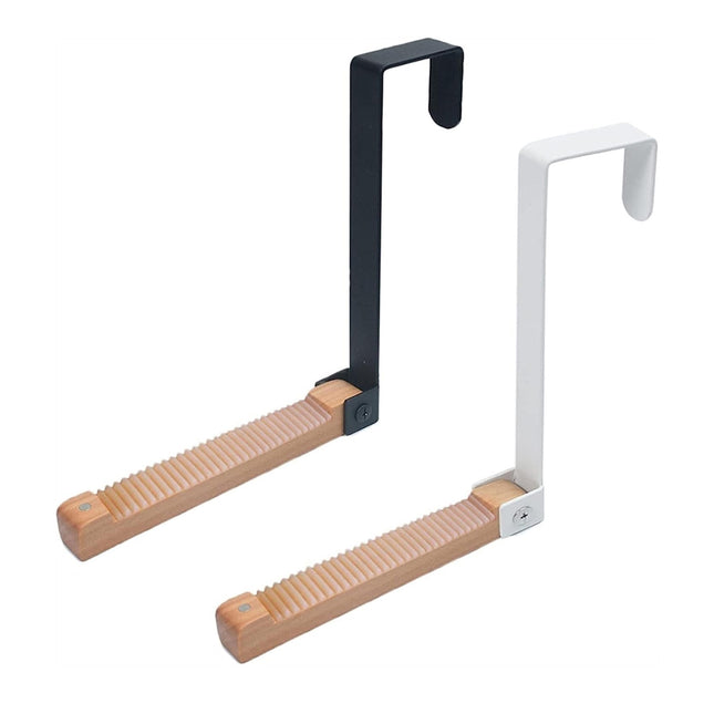 2PCS Over Door Clothes Hanger Folding Hook Closet Garment Storage Organizer