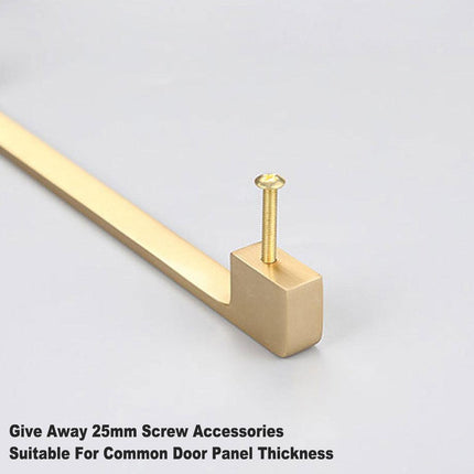 Modern Simple Handle Wardrobe Cabinet Drawer Pull All Copper Gold Door Handle