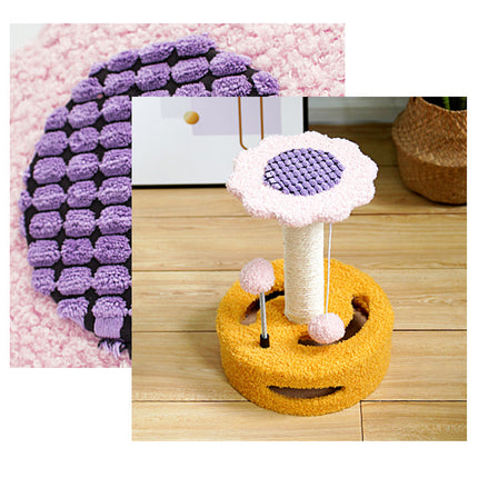 Flower Shape Cat Tree Scratching Post Tower Furniture Climber for Kitten Play