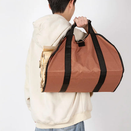 Firewood Carrier Log Carrier Tote Bag Canvas Wood Carrying Bag Outdoor Camping