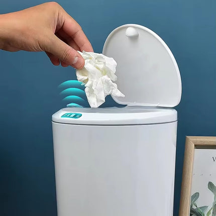 Smart Sensor Trash Can 12L Automatic Grey Waste Bin Electric Touchless Kitchen