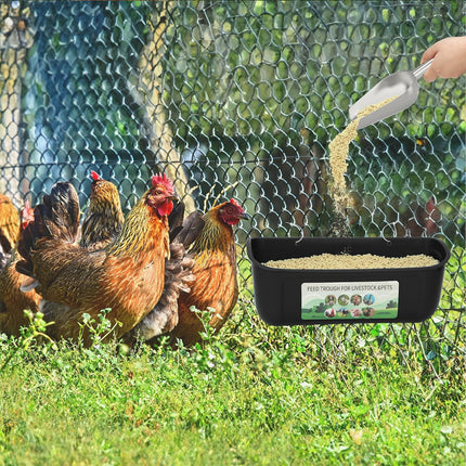 Chicken Feeder Troughs 2PCS Large Capacity Hanging Fence Food Troughs Poultry