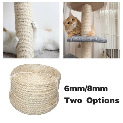 Vintage Burlap Rope Woven DIY Cat Climbing Scratch Rope 6-8mm Home Decoration