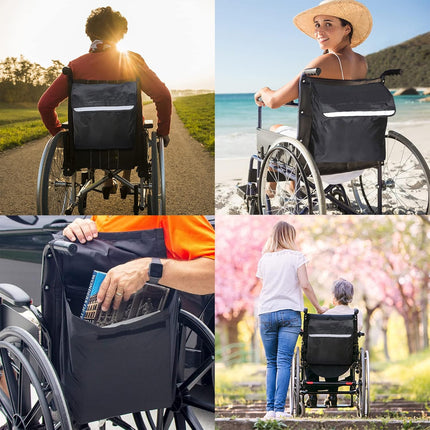 Wheelchair Back Bag Waterproof Wheel Chair Storage Pouch for Most Wheelchairs