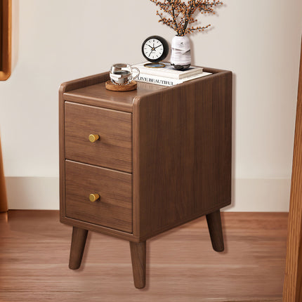 New Chinese Style Multi Functional Bedside Table Solid Wood Storage Drawer