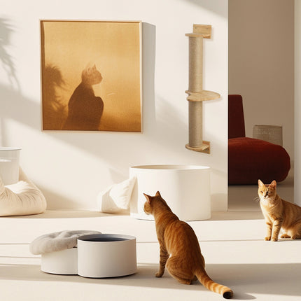 Cat Climbing Frame Wall Post Flax Rope Scratcher Hanging Toy Furniture Kittens