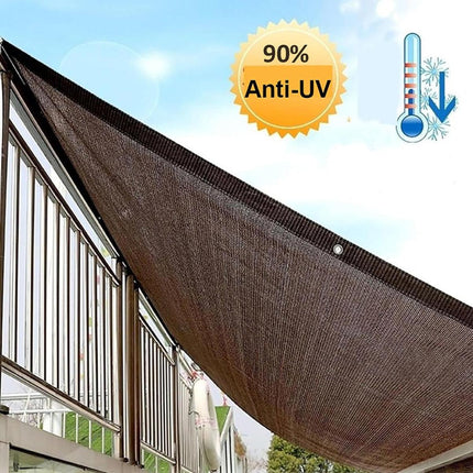 Breathable Sun Shade Sail Canopy Cover Curved Edge Patio Awning Outdoor Brown