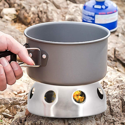 2PCS Portable Practical Stainless Steel Alcohol Stove Outdoor Stove for Camping