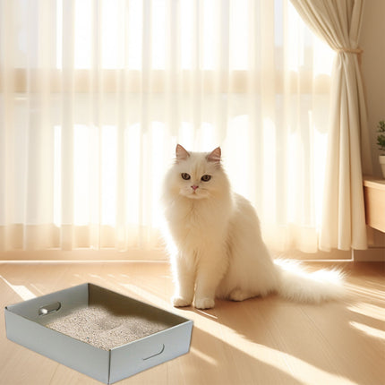 5pcs Disposable Cat Litter Box Folding Portable Outdoor Car Travel Pet Toilet