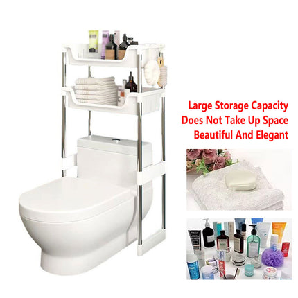 Toilet Storage Rack Over Toilet Shelf Floor Stand Bathroom Organiser Small Space