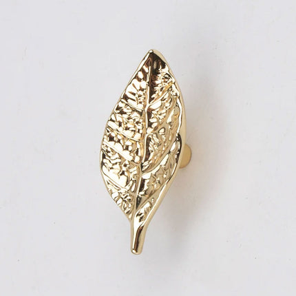 Leaf Shape Cabinet Door Handle Drawer Pull Modern Decorative Furniture Handle