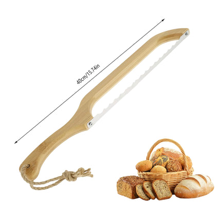 Household Wooden Bread Slicing Saw Manual Kitchen Baking Food Safe Easy to Use