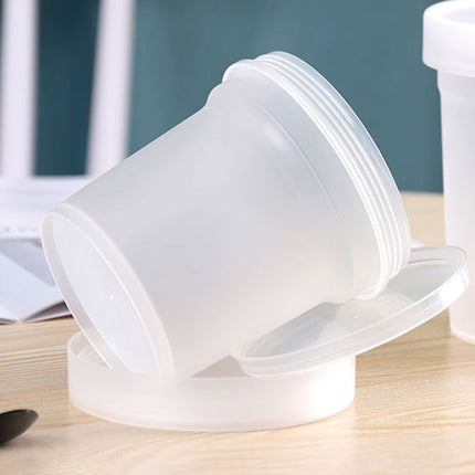 50pcs Dessert Packing Boxes 300ml 500ml Clear Takeout Cup Containers for Cake