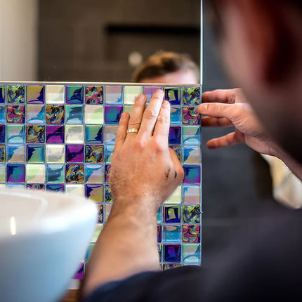 30PCS Waterproof Stainproof Wall Floor Tile Sticker Self Adhesive Renovation