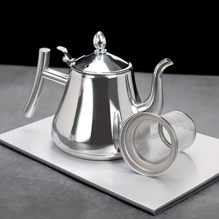 Thickened Stainless Steel Teapot Kettle With Strainer For Restaurant Hotel Use