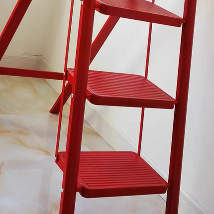 Folding Ladder 5 Step Carbon Steel Durable Ladder for Home Kitchen Garage Use