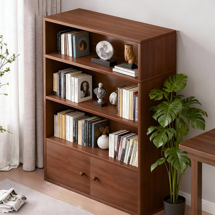 Floor-Standing Bookshelf 4 Tier Sturdy Board Space Saving for Home Office Use