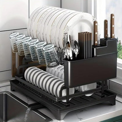 Kitchen Storage Rack Dish Bowl Tray Organiser Drying Drain Holder Shelf Stand