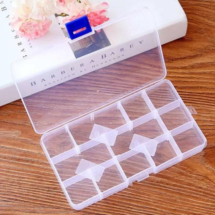 10pcs 15Compartments Plastic Box Case Bead Storage Organizer Jewelry Craft Box