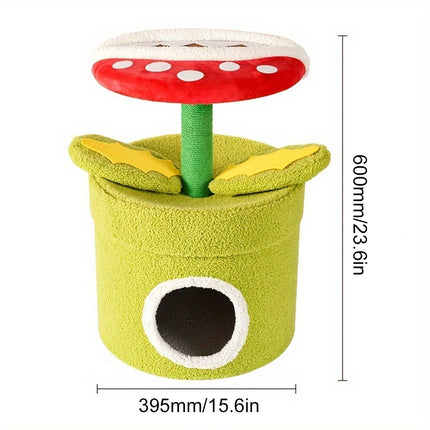 Cat Tree Cat Condo Scratching Post 3 in 1 Sturdy for Cats Rest Play Scratching