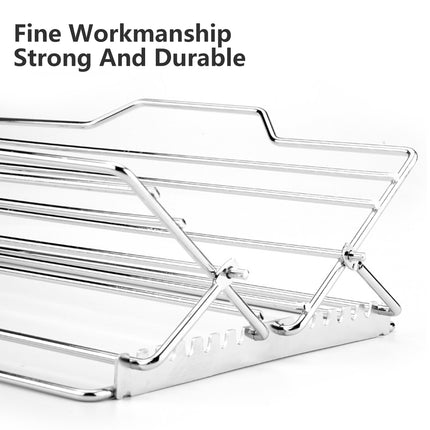 Stainless Steel Chicken Rack Foldable Adjustable Grill Stand For Oven Barbecue