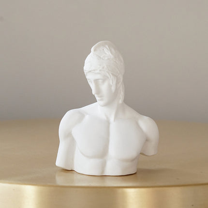 10 Pcs Mini Desktop Decorative Sculptures Resin White Classical Busts