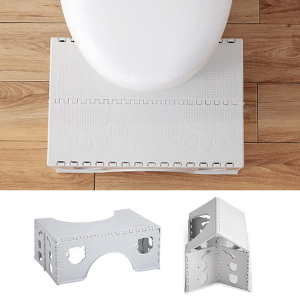 Toilet Footstool Folding Bathroom Step Stool Squat Aid Seat Rest For Daily Use