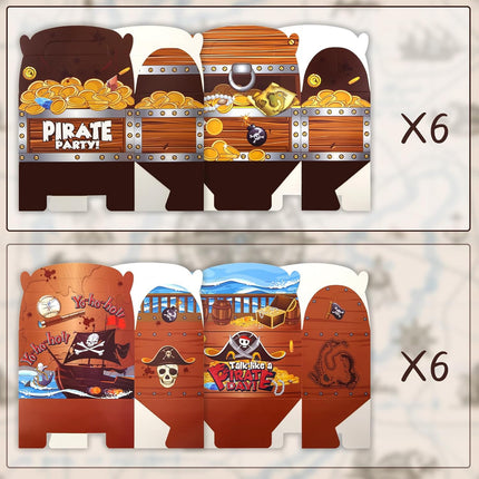 12PCS Pirate Theme Candy Gift Box Party Favour Supplies Decorative Return Gifts